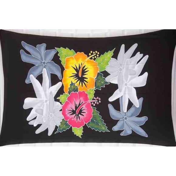 CM32 Floral Batik Plus 38" Open Hand Painted Cover Up Midi Cardigan fit up to 5X - Picture 2 of 2